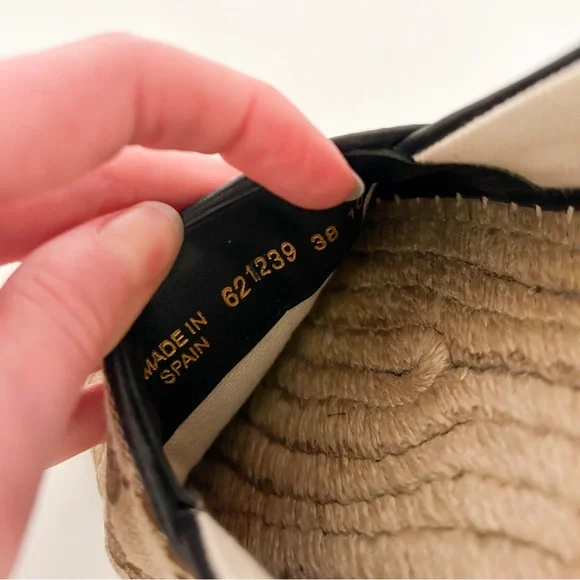 Gucci Pilar GG Supreme Canvas Espadrilles Brown Logo Marmont Flat Slip on EU 38 - Picture 10 of 11